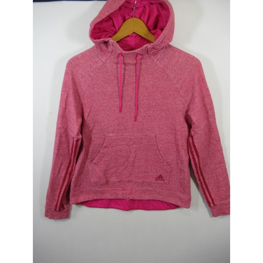 adidas Sport 2 Street Pullover Hoodie Sweatshirt Women Medium Pink dh8122